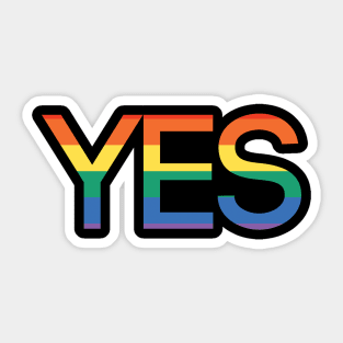 YES, Scottish Independence Pride Flag Text Slogan Sticker